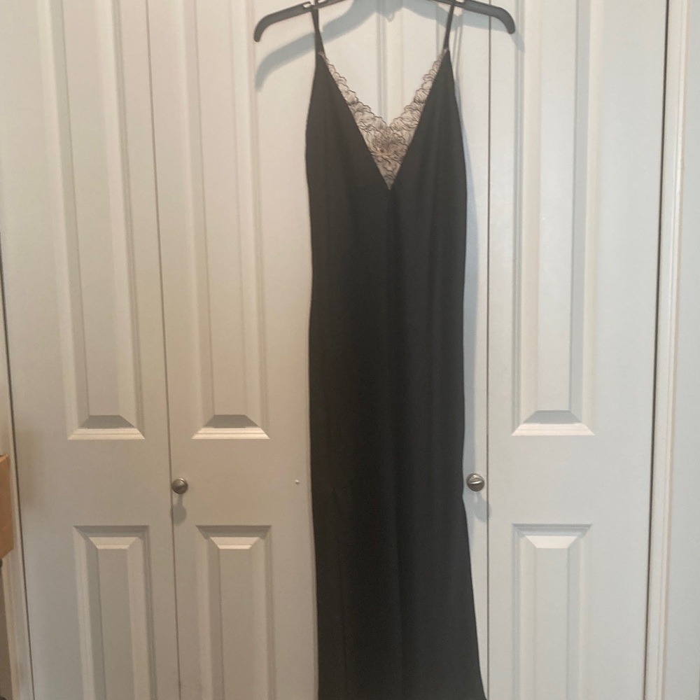 Soma Black Lace Trim Nightgown